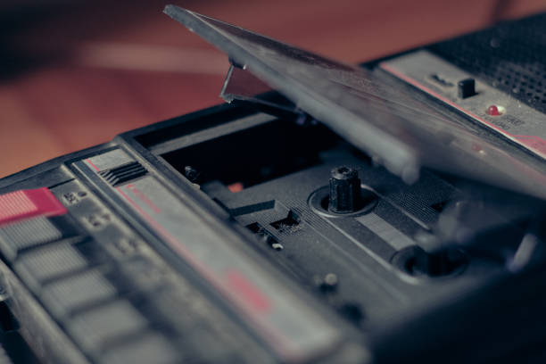 istock old vintage 70s 80s recorder with dust close up. 1137002807