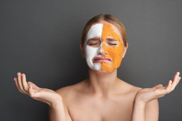 istock Sad woman closing her eyes and putting hands up 1137006303