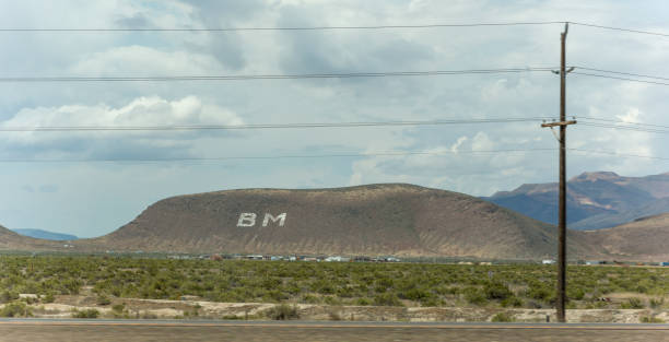 Battle mountain by highway of nevada utah USA America