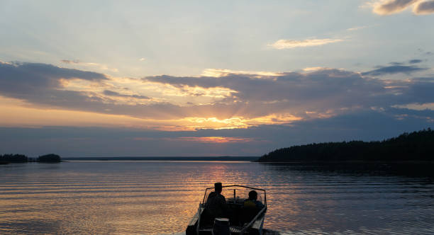 istock Picture of sunset on lake 1137011599