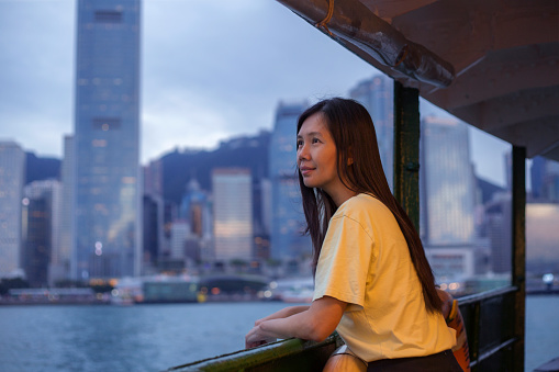 One Woman Only, Chinese Ethnicity, Adult, ferry, boat, travel, enjoy