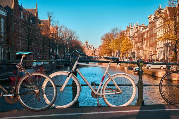 istock Amsterdam. Bike on the bridge. 1137017234