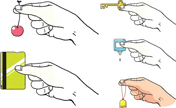 Vector illustration of finger work drawing