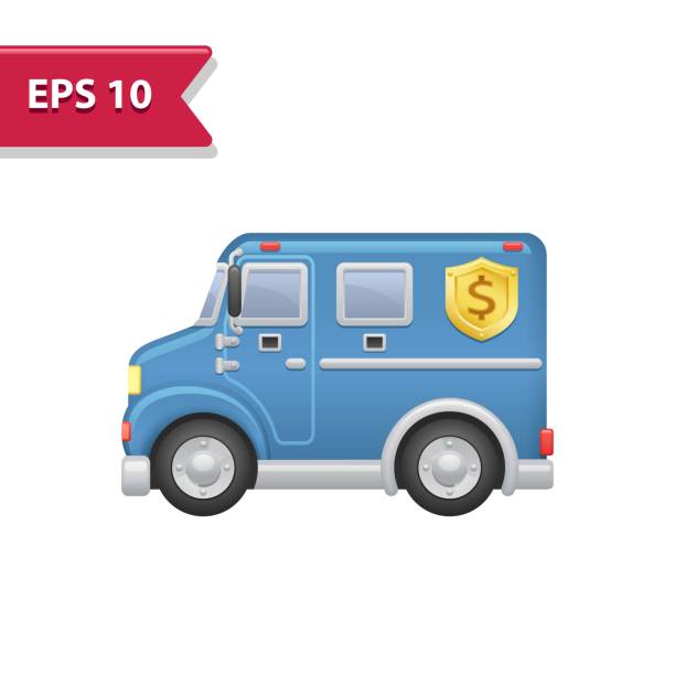 Professional, pixel-aligned icon in realistic colors. Professional, pixel-aligned icon in realistic colors. armored truck stock illustrations