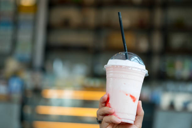 istock Strawberry yogurt fruit juice smoothie healthy high protein in hand 1137020722