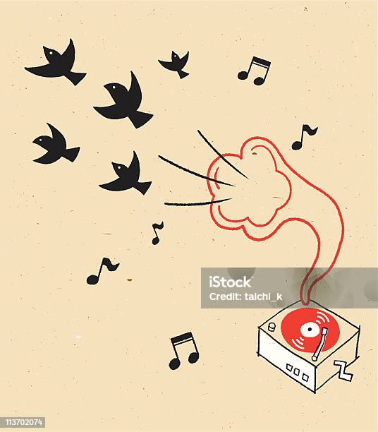 Ilustración de Phonograph y más Vectores Libres de Derechos de Animal - Animal, Color - Tipo de imagen, Despegar - Aviones