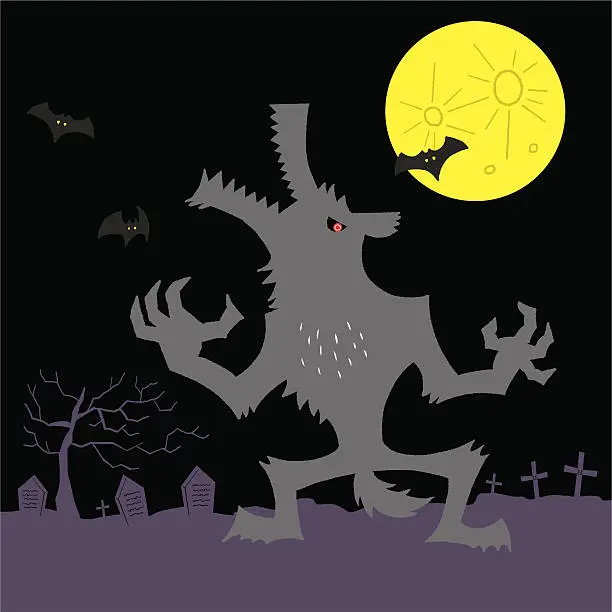 Vector illustration of Werewolf