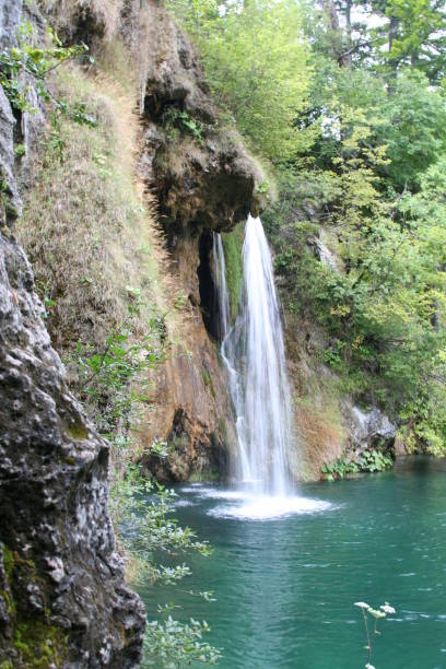 Waterfalls at Plitvice lakes stock photo