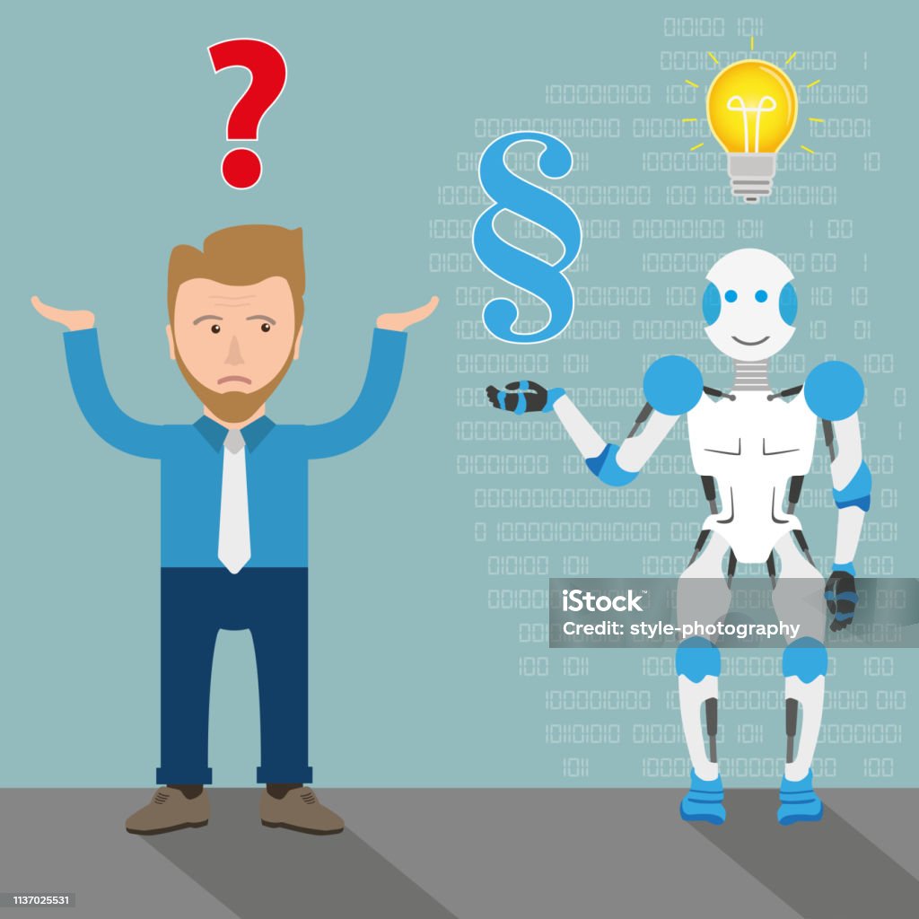 Man Robot Phim Hoạt Hình Câu Hỏi Đoạn Trả Lời Bulb Hình minh họa ...