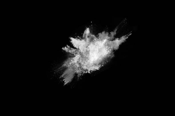 istock White powder explosion on black background. Colored cloud. Colorful dust explode. Paint Holi. 1137026686