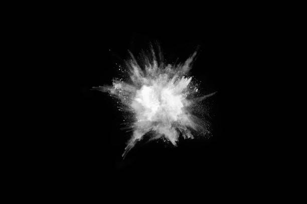 istock White powder explosion on black background. Colored cloud. Colorful dust explode. Paint Holi. 1137026710