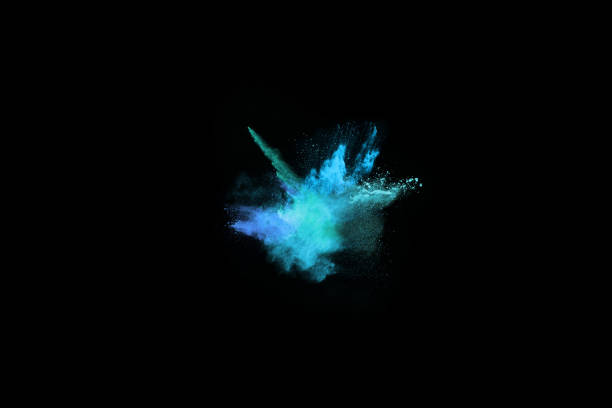 istock abstract blue powder splatted background,Freeze motion of color powder exploding/throwing color powder,color glitter texture on black background 1137027146