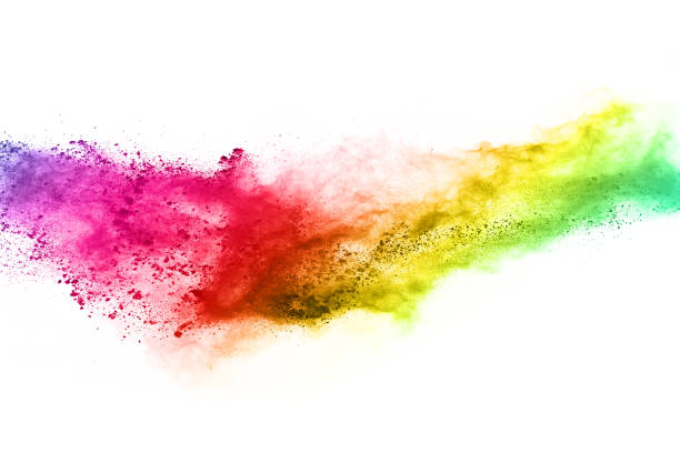 istock abstract powder splatted background. Colorful powder explosion on white background. Colored cloud. Colorful dust explode. Paint Holi. 1137027224