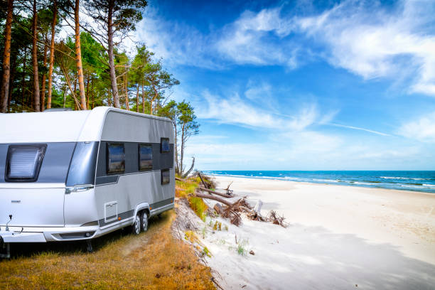 istock Vacations with camper in Baltic seashore 1137027386