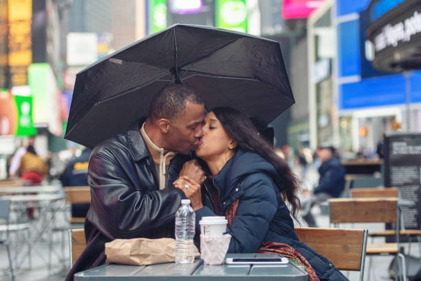 istock Mature couple in Time Square 1137028885