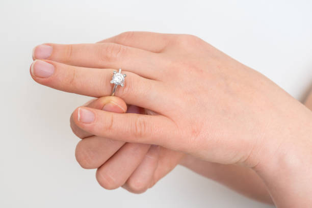 istock Woman take off wedding ring 1137029724