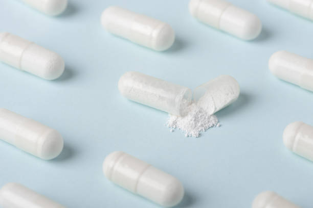 Pills pattern stock photo