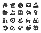 Restaurant Icons Vector EPS File.