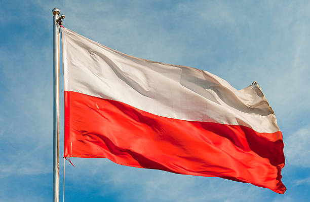 bandera de polonia - polonia fotografías e imágenes de stock