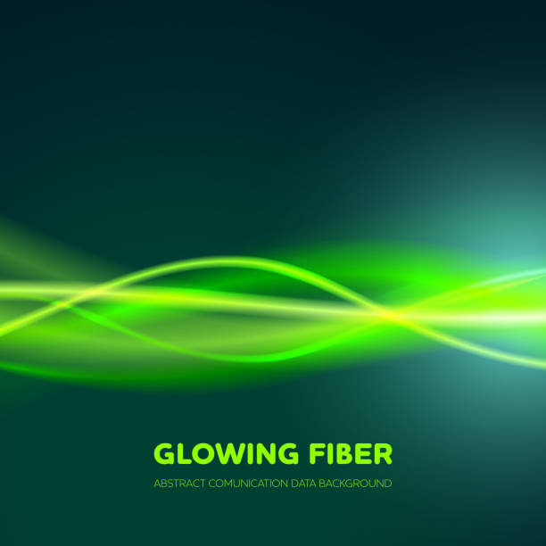 abstrakcyjne tło sieci światłowodowej - lighting equipment fiber optic abstract backgrounds stock illustrations