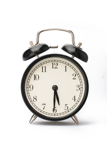 istock Alarm clock face isolated on white background 1137038806