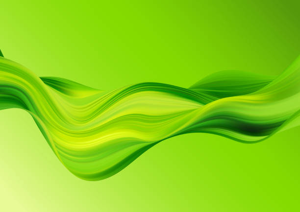Abstract Green Background With Wave Stock Illustration - Download Image Now  - Green Color, Abstract, Liquid - iStock