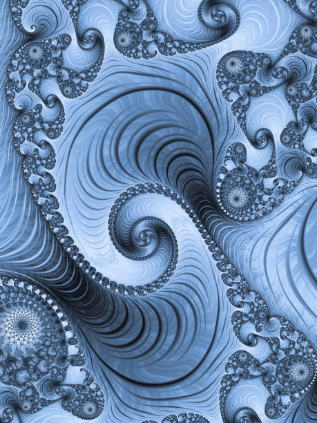 istock High resolution blue and gray fractal background, which patterns remind those of a turbulent sea. 1137041699