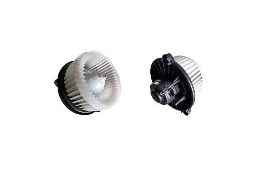 Fan motor, blower machine for car isolate on white background