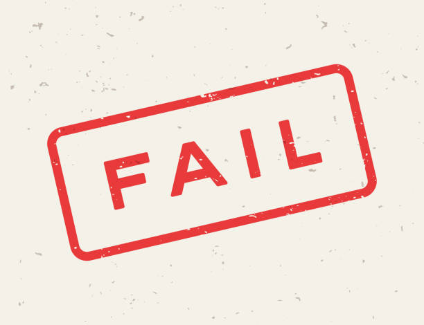 Fail Stamp Red fail stamp with grunge pattern background. fail stamp stock illustrations
