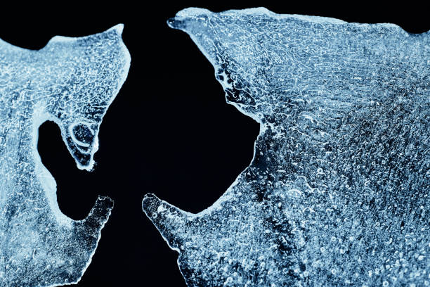 istock Closeup of cracked ice texture indoors. 1137046935