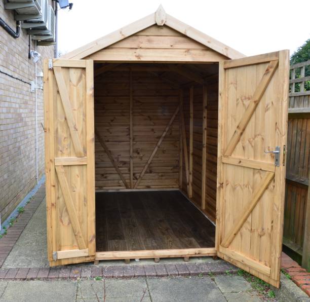 istock High quality garden shed. 1137048668