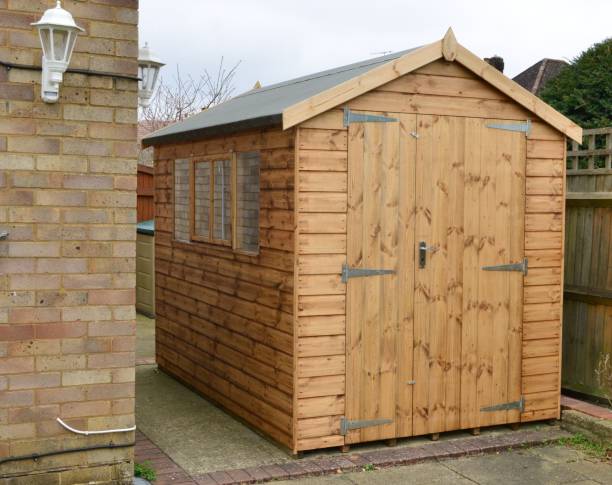 istock High quality garden shed. 1137048890