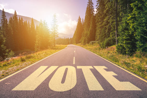 istock Vote word written on road in the mountains 1137049162
