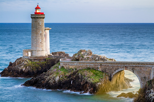 Lighthouse Phare du Petit Minou in Plouzane, Brittany (Brittany), France.