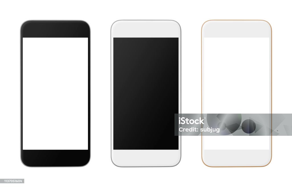 Smart Phones Smart Phones Variation isolated on white Smart Phone Stock Photo