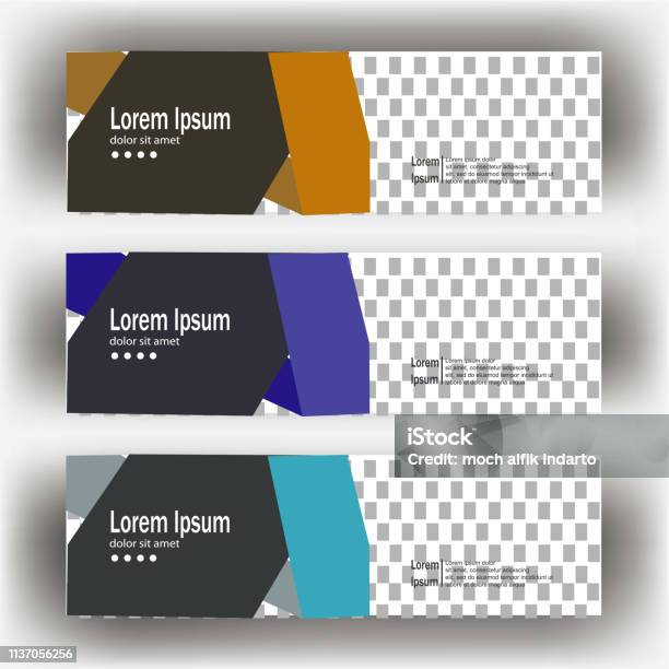 Photo For Header Modern Header Banner Template Illustration Vector Stock Illustration ...