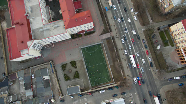 istock Football ground from a height 1137057062