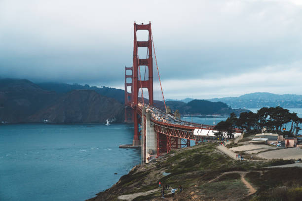 istock Golden gate bridge on a cloudy day 1137061366