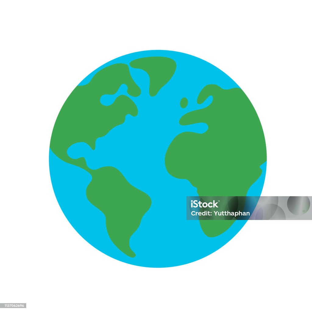 Icona di design piatto planet earth globe per web e mobile, banner, infografica. - arte vettoriale royalty-free di Globo terrestre