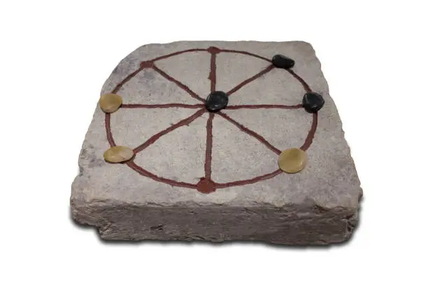 Photo of Terni lapilli or ancient roman tic-tac-toe