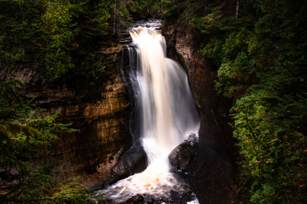 istock Long exposure waterfall in Munising Michigan 1137066642