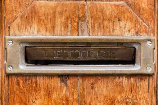 Letter box on the door