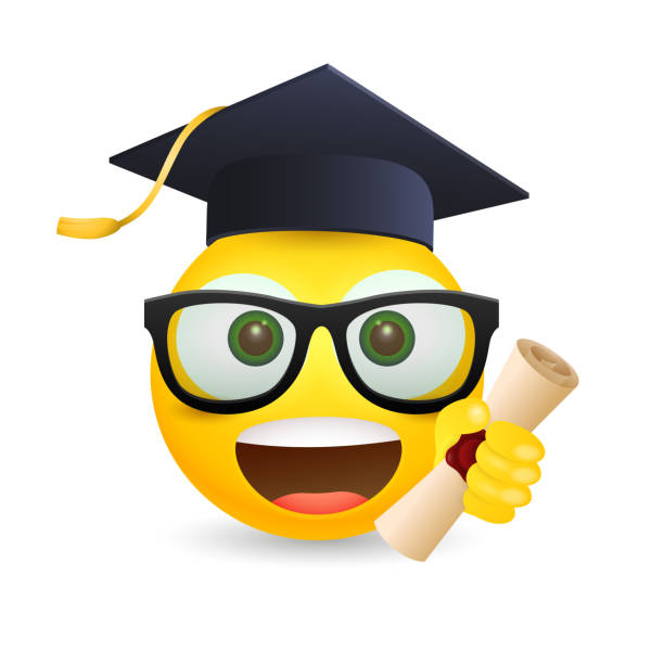 Emot Graduation 500+ Graduation Emoticon Stock Illustrations, Royalty-Free Vector ...