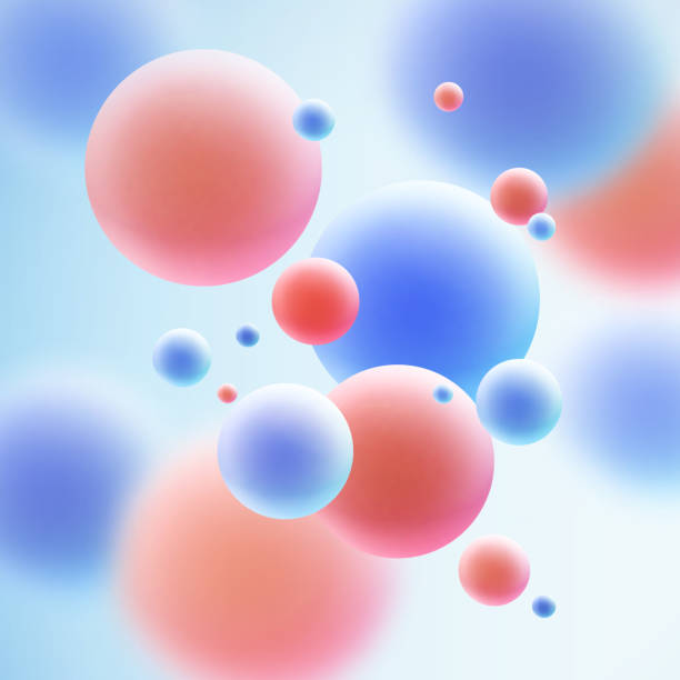 ilustrações de stock, clip art, desenhos animados e ícones de abstract background with colored spheres. - abstract backgrounds ball close up