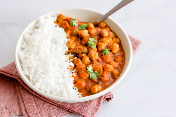 istock Vegan Food Chickpea Curry with Rice 1137082639