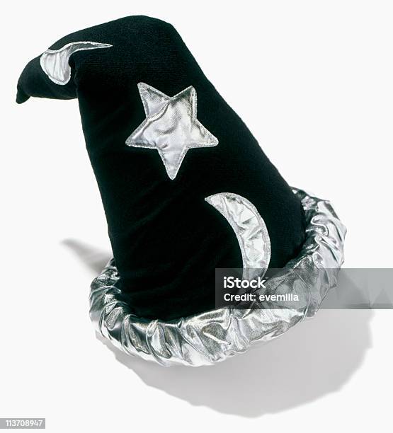 Witchs Hat Cut Out On White Stock Photo - Download Image Now - Witch's Hat, Wizard, Hat