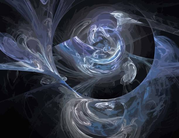 istock image of one Digital Fractal on Black Color 1137090961