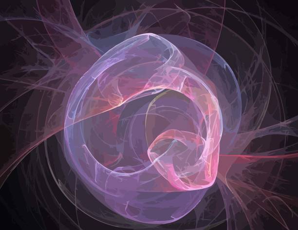 istock image of one Digital Fractal on Black Color 1137090987