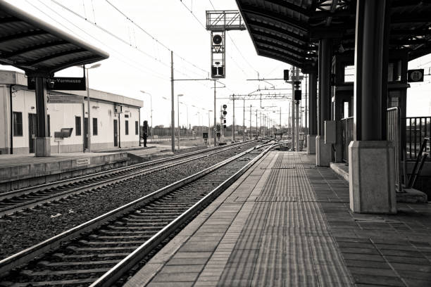 istock Empty train station sign with place for name, mock-up. 1137093938