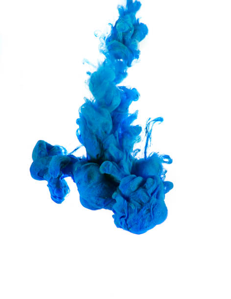 istock Acrylic colors and ink in water. Abstract frame background. Isolated on white. 1137098165